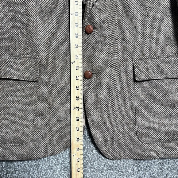 VTG 100%‎ Wool Men's Classic  Blazer WFF by Farah 46R Old Money Grandpacore 70's - Picture 10 of 15